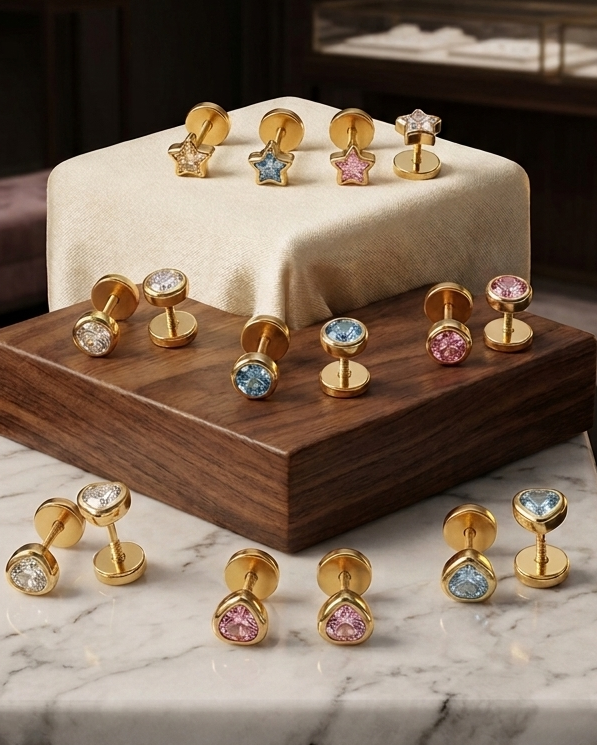 Aros Abridores 18K Zircón