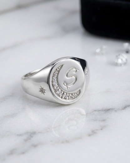 Anillo Sello Celeste